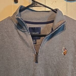 U.S. Polo Assn. Men's Grey Zip-Up Sweater